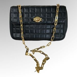 GIANI BERNINI Quilted Black Leather Bag